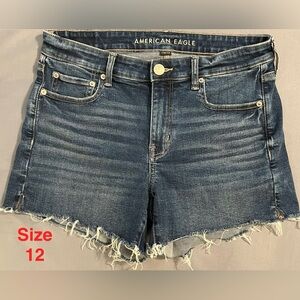 American Eagle Outfitters Midi Stretch Jean Shorts Size 12 and 14